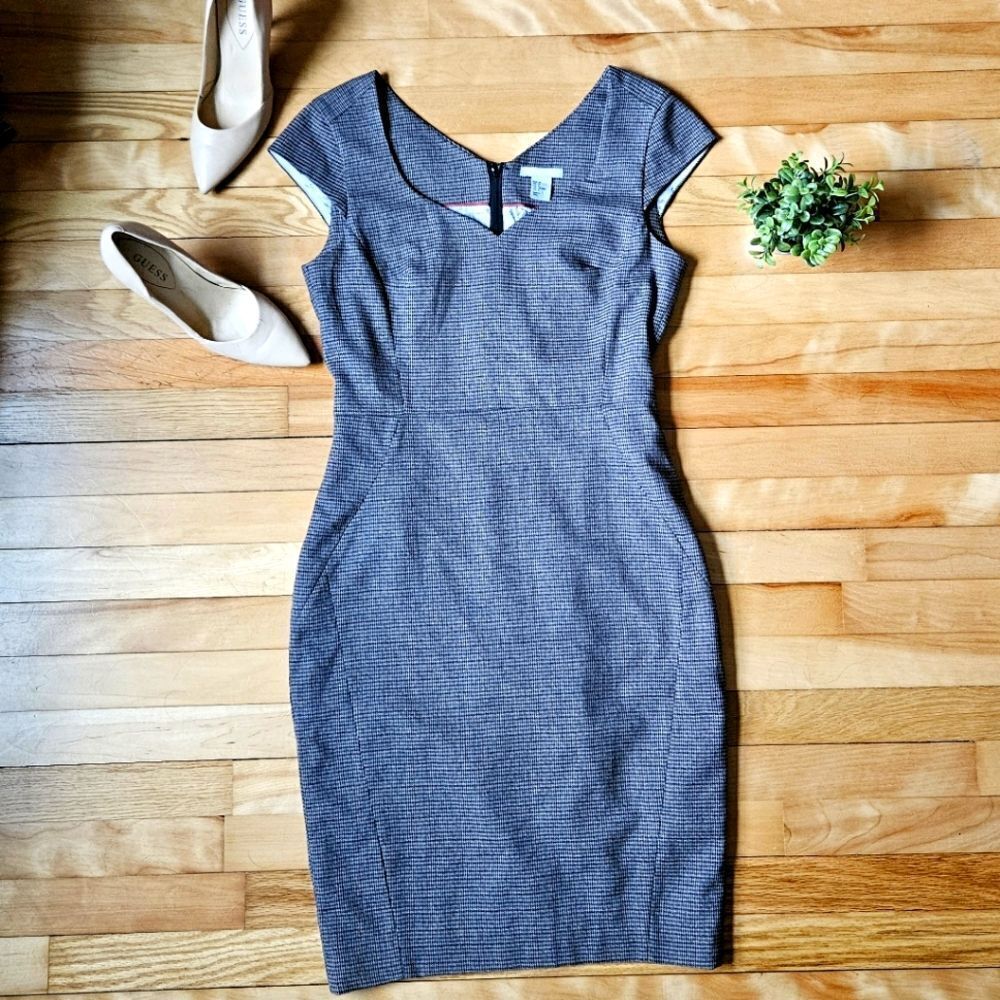 H&M Gray Cap Sleeve Dress